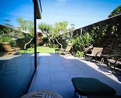 large patio area