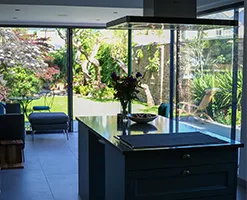 modern kitchen with island