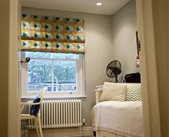 modern home bedroom with traditional radiator